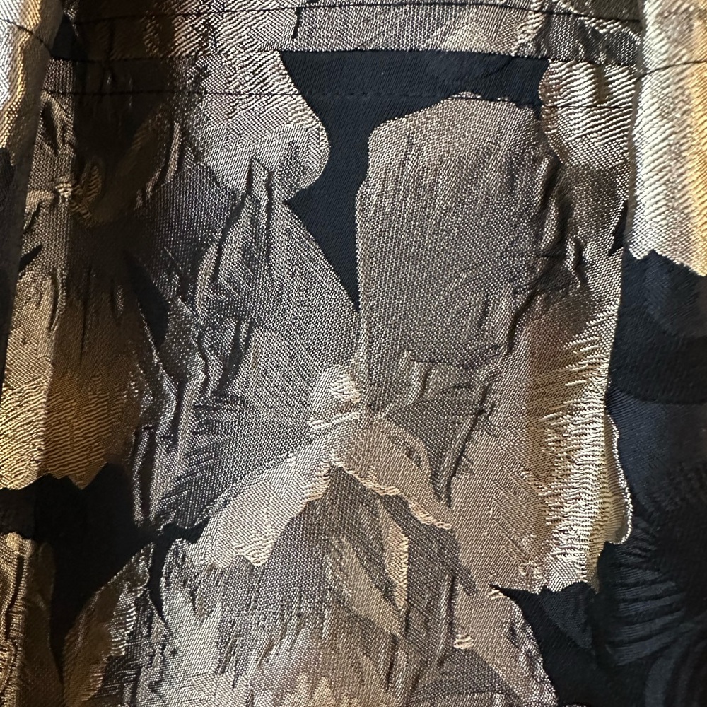 Elegant Black and Gold Floral Dress - Picture 6 of 11